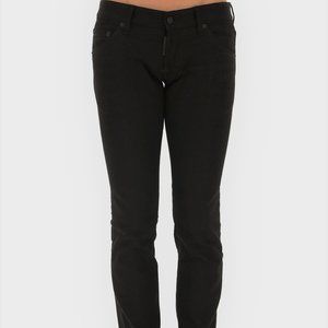 Dsquared2 Men's Extra-Slim Fit Italian Denim Tapered Leg Black Jeans 35 (52 EU)